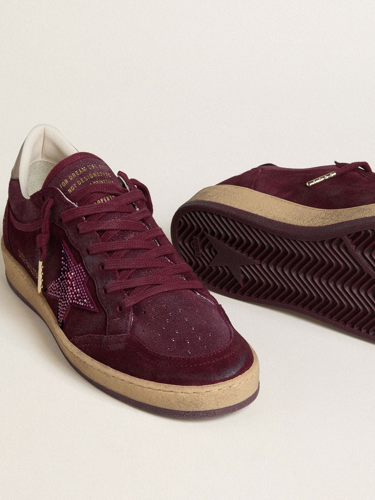  Giày Nữ Golden Goose Ball Star 'Burgundy' 