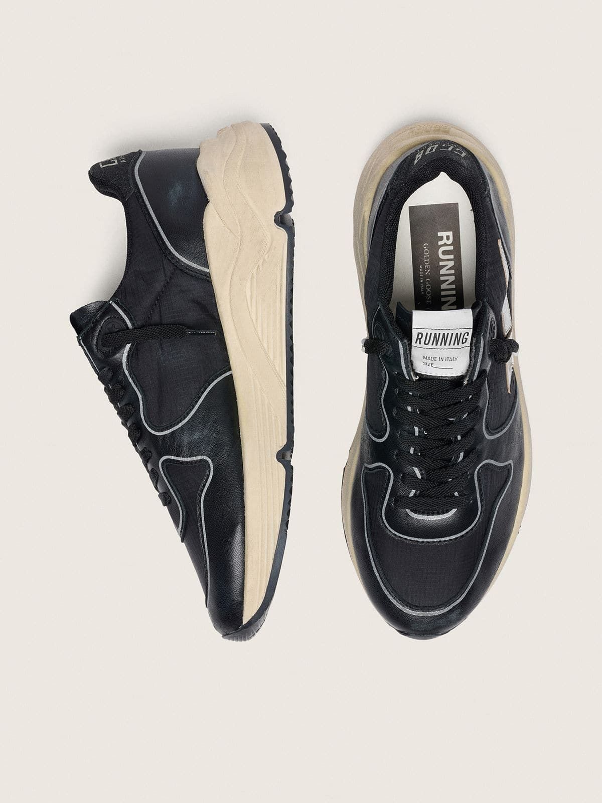  Giày Nữ Golden Goose Running Sole 'Black' 