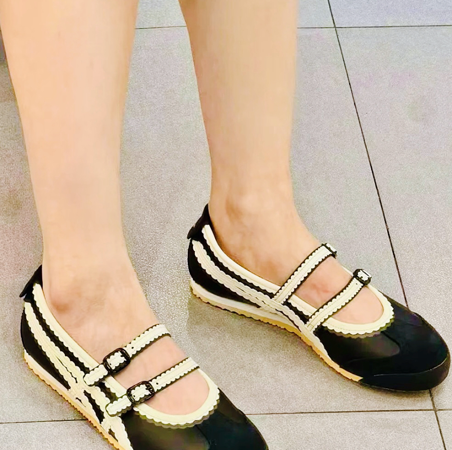  Giày Nữ Onitsuka Tiger Mexico 66 TGRS 'Black Cream' 