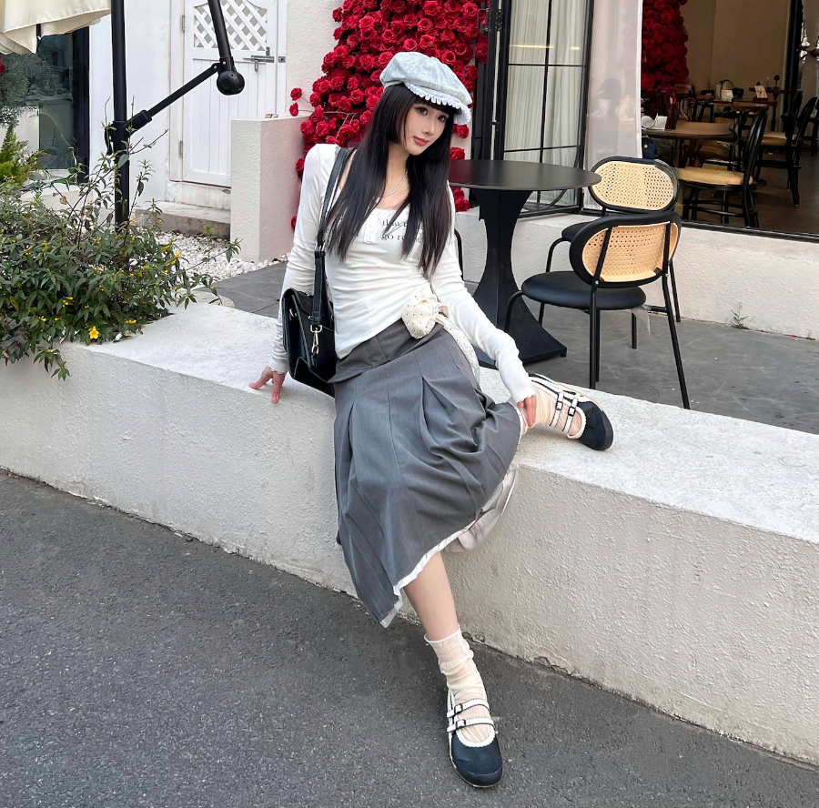  Giày Nữ Onitsuka Tiger Mexico 66 TGRS 'Black Cream' 