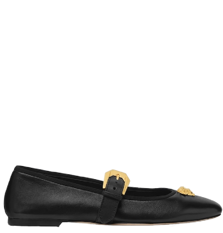  Giày Nữ Versace La Medusa Ballerinas 'Black' 