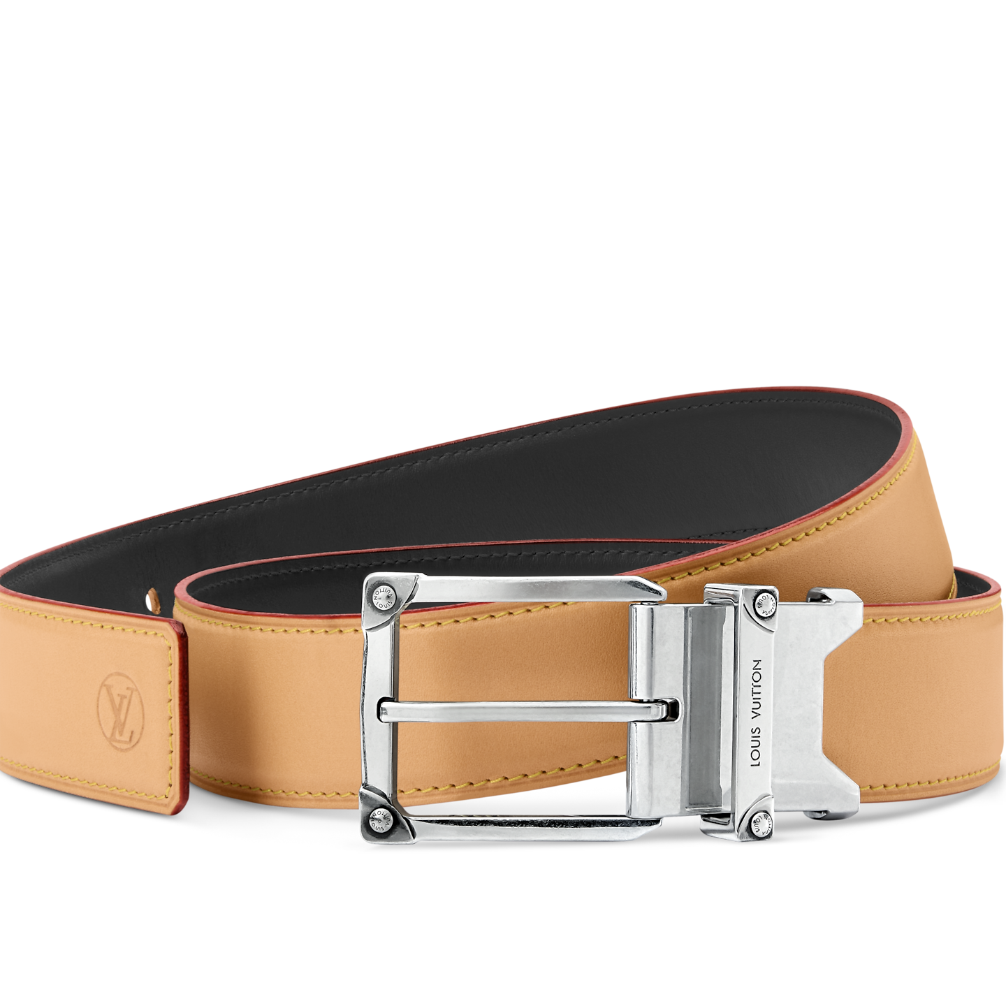  Thắt Lưng Nam Louis Vuitton Corner Pin Trunk 35MM 'Beige' 