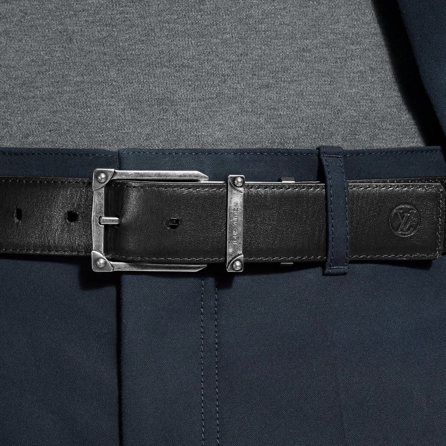 Thắt Lưng Nam Louis Vuitton Corner Pin Trunk 35MM 'Black' 