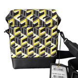  Túi MCM Cubic Logo Small Crossbody ‘Black Yellow’ 