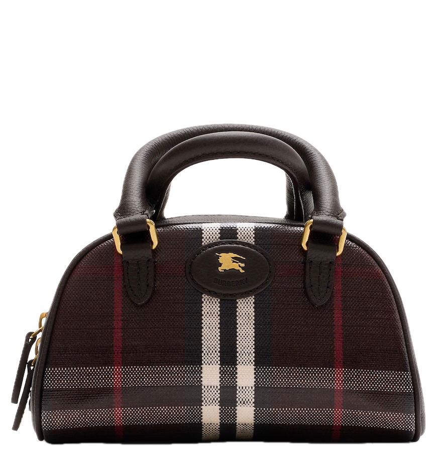  Túi Nữ Burberry Mini Highlands Bowling Bag​ 'Mahogany Red' 