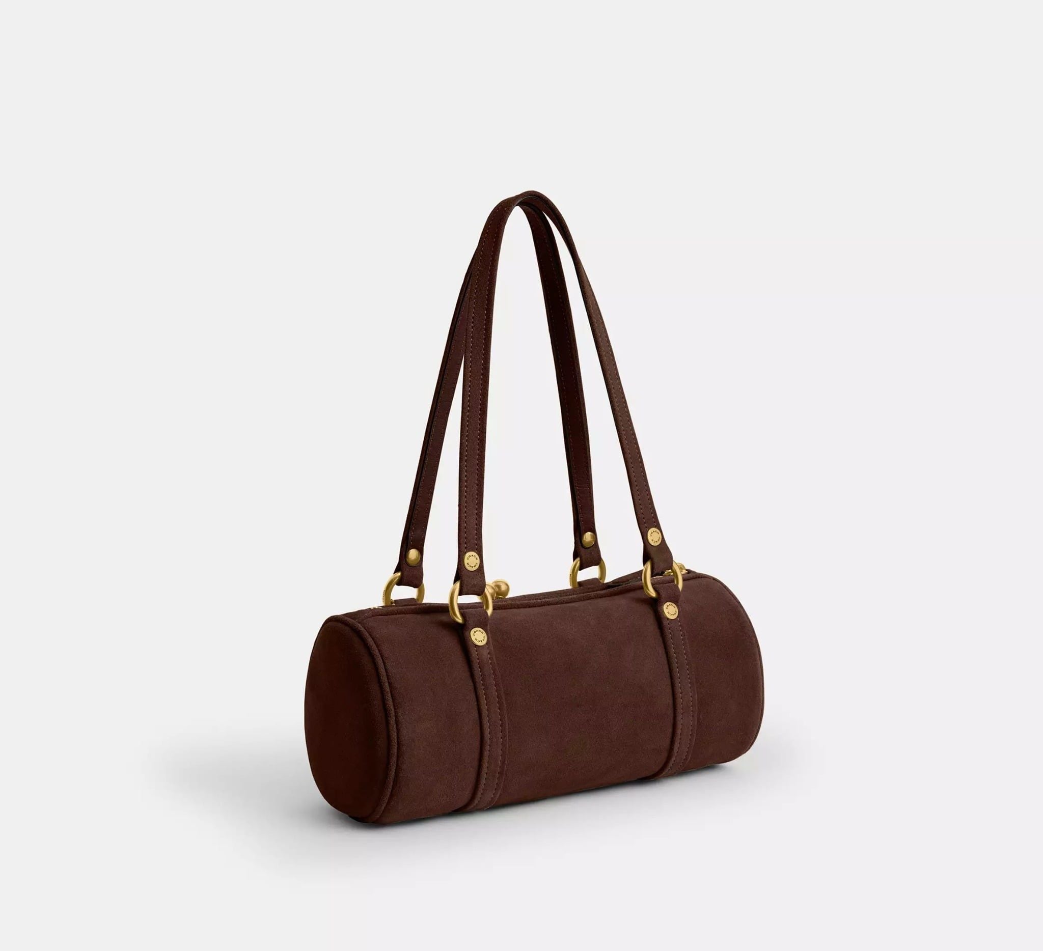  Túi Nữ Coach Kisslock Barrel Bag 28 'Dark Chocolate' 