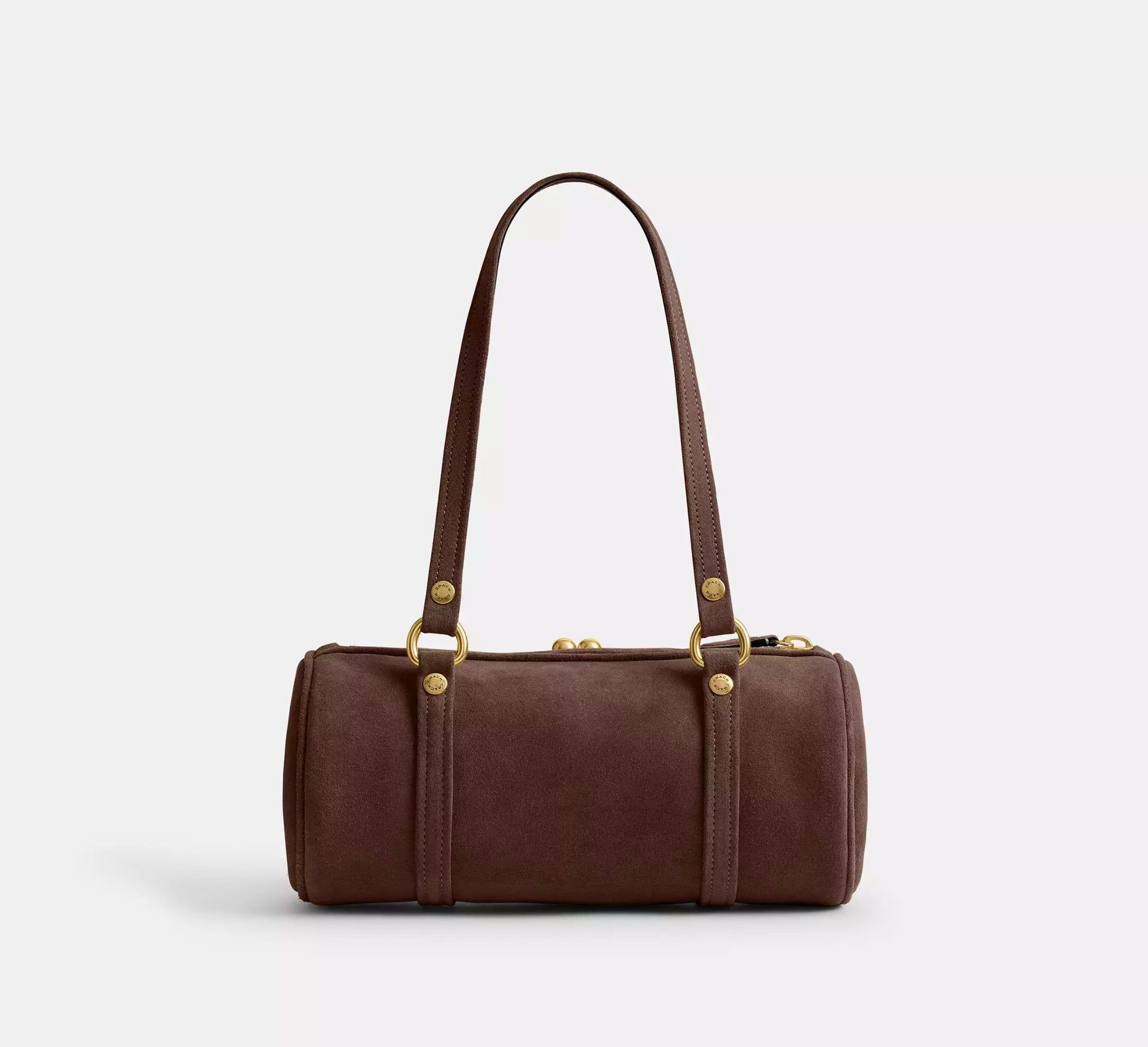  Túi Nữ Coach Kisslock Barrel Bag 28 'Dark Chocolate' 