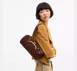  Túi Nữ Coach Kisslock Barrel Bag 28 'Dark Chocolate' 