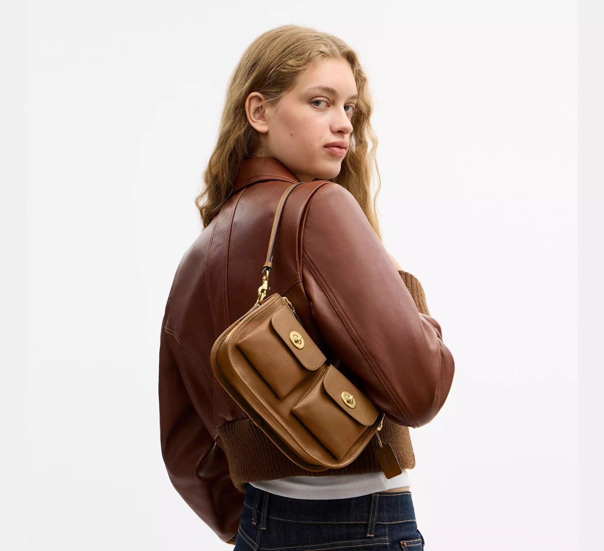  Túi Nữ Coach Twin Turnlock Waverly Bag 'Muted Olive' 