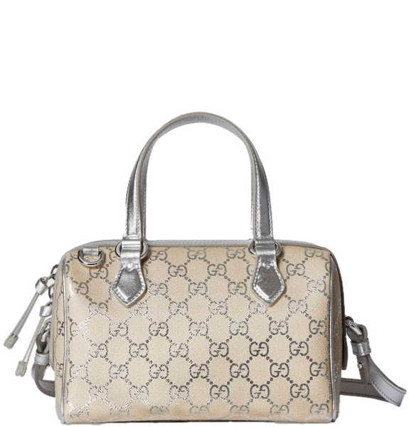  Túi Nữ Gucci GG Emblem Small Boston Bag 'Silver' 