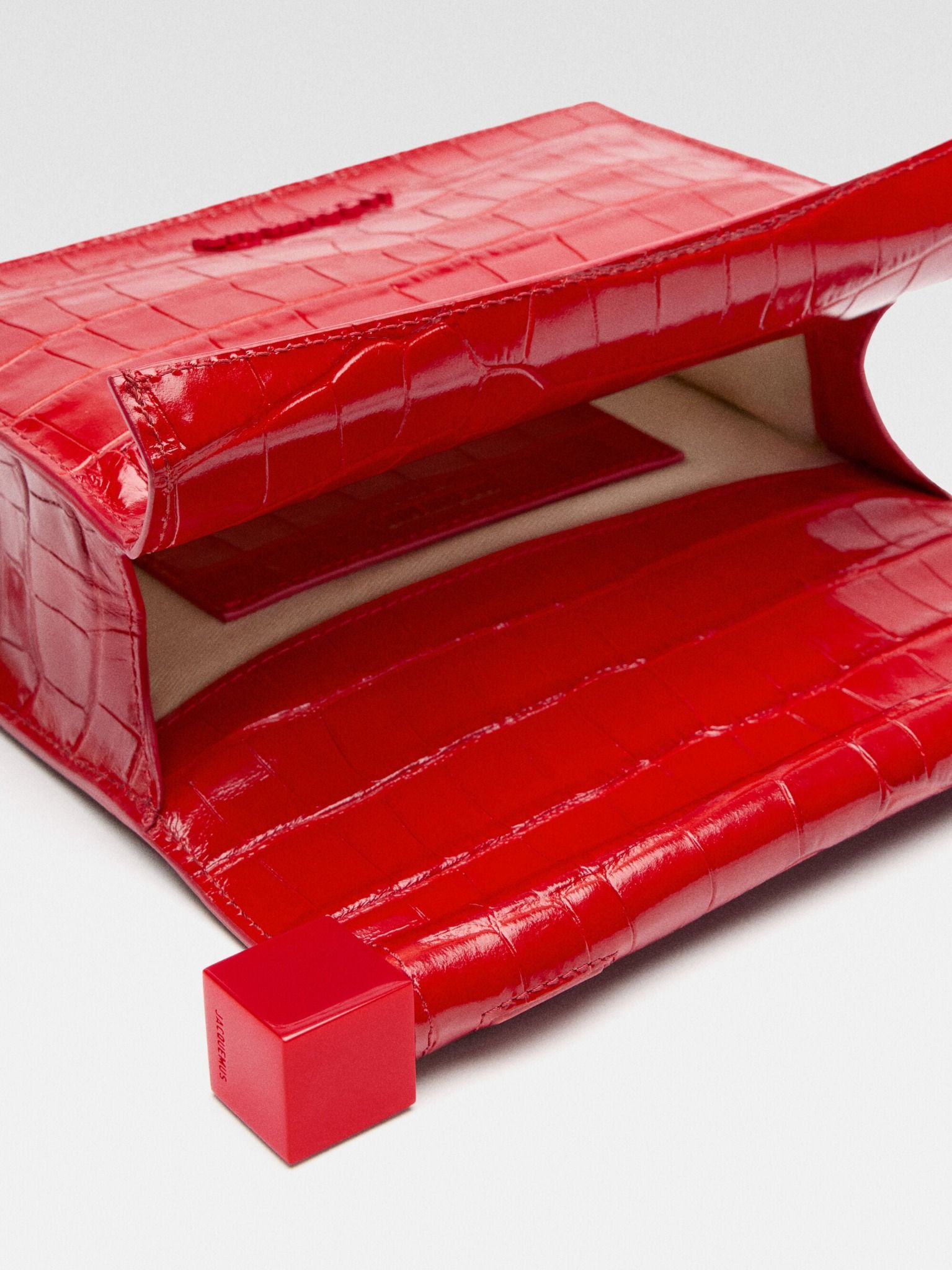  Túi Nữ Jacquemus Small Rond Carré Clutch 'Red' 