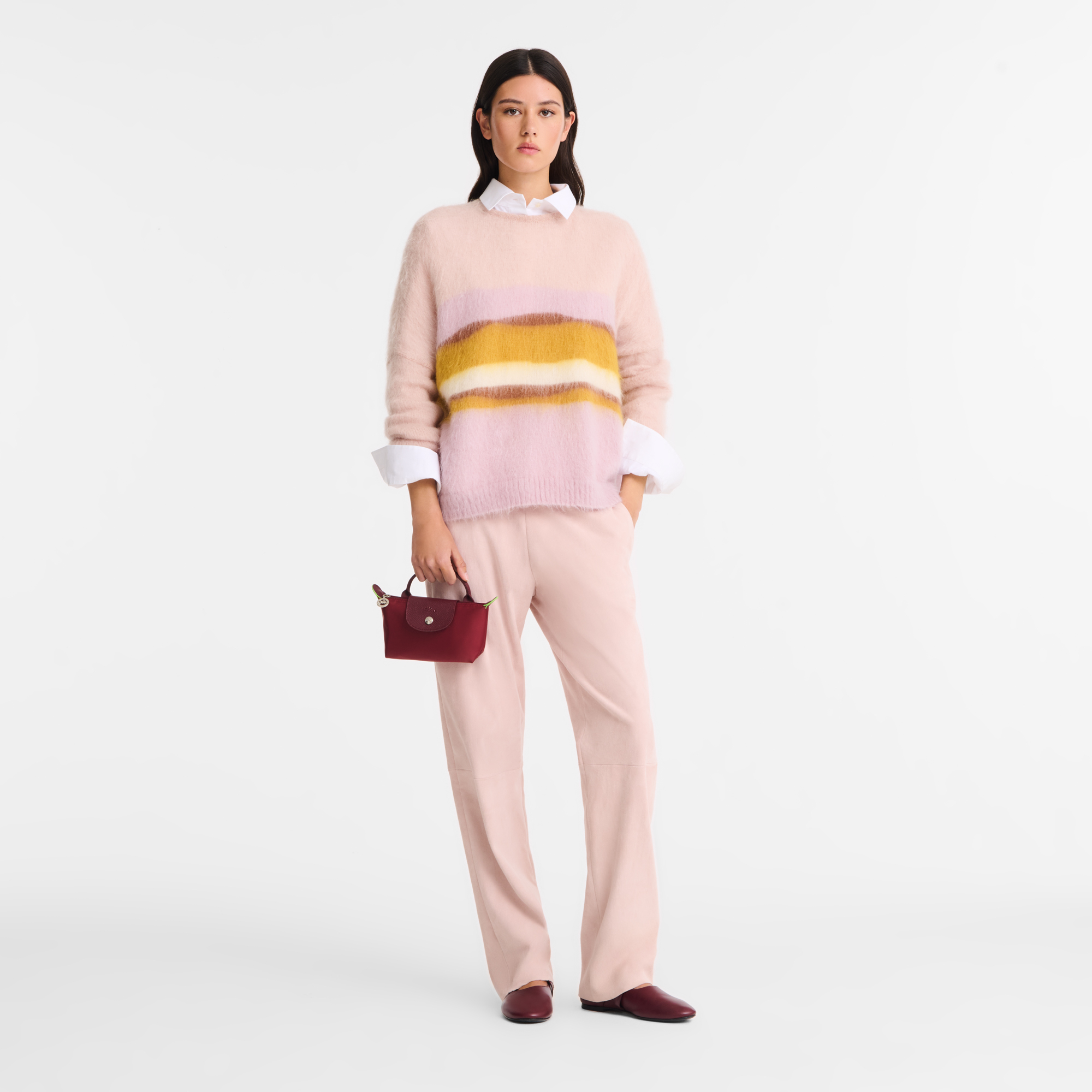  Túi Nữ Longchamp Le Pliage Green Pouch 'Pomegranate' 