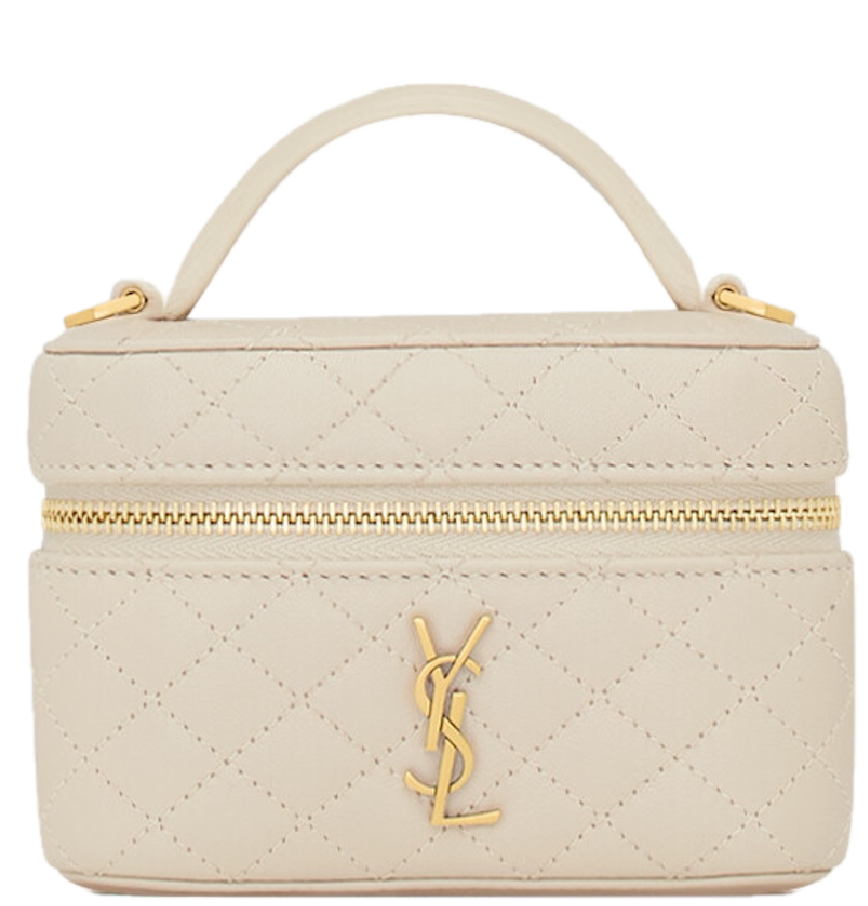  Túi Nữ Saint Laurent Gaby Micro Vanity Bag 'Blanc' 