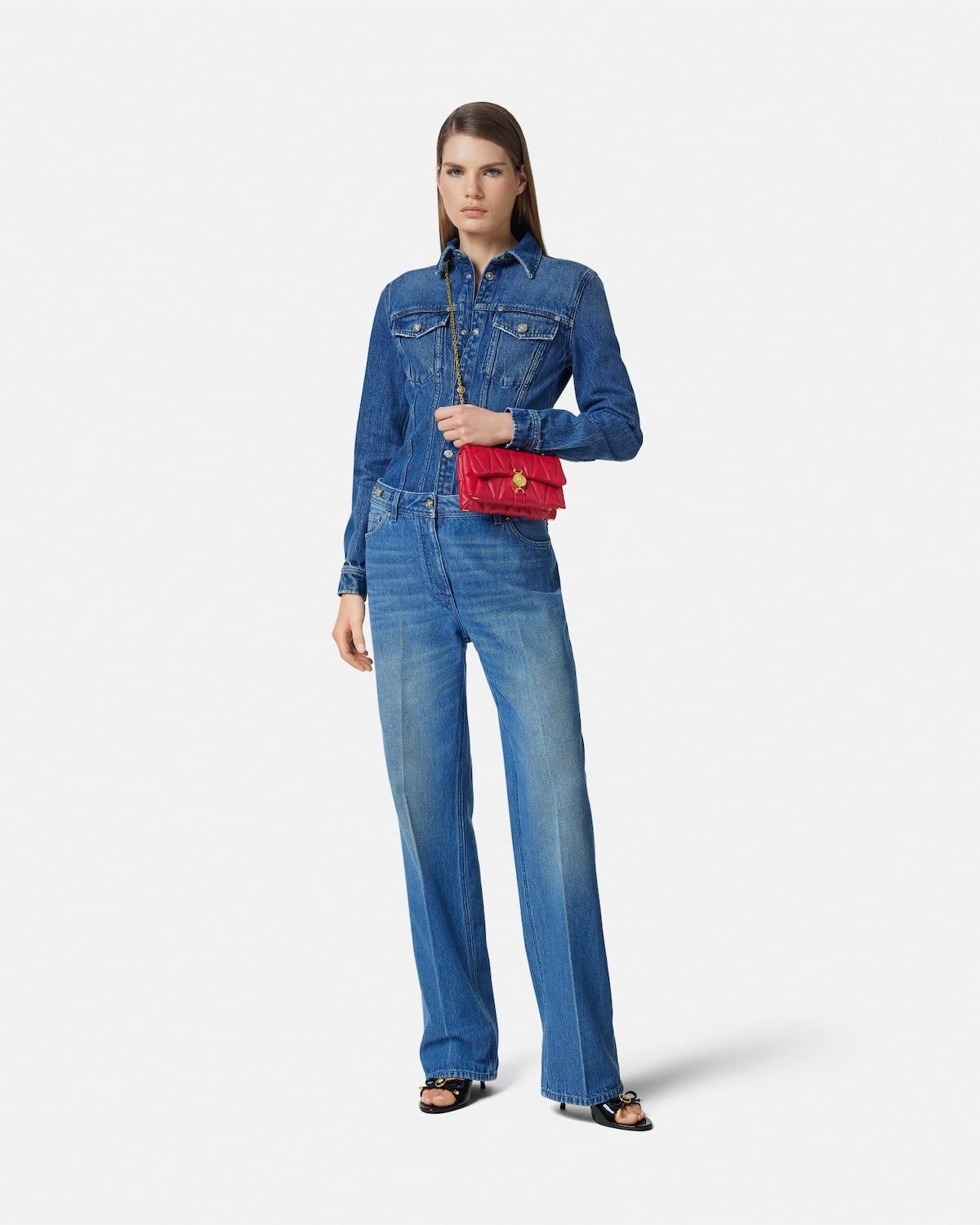  Túi Nữ Versace Kleio Quilted Mini Bag 'Red' 