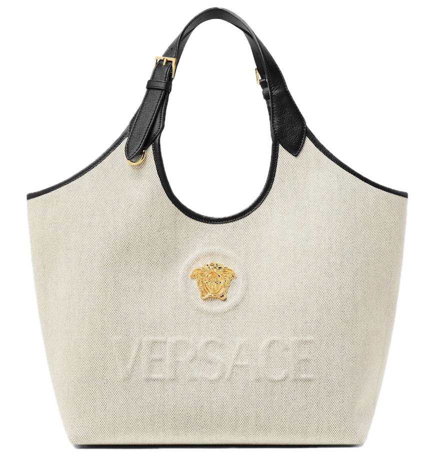  Túi Nữ Versace La Medusa Canvas Tote 'Beige' 