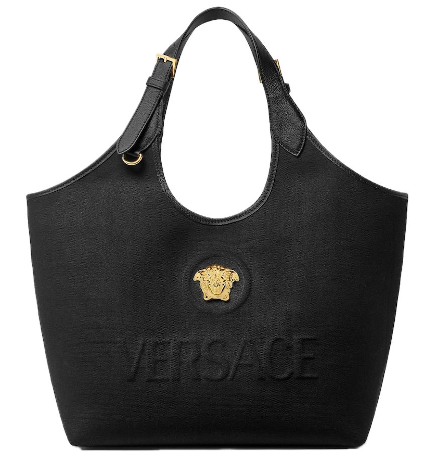 Túi Nữ Versace La Medusa Canvas Tote 'Black' 