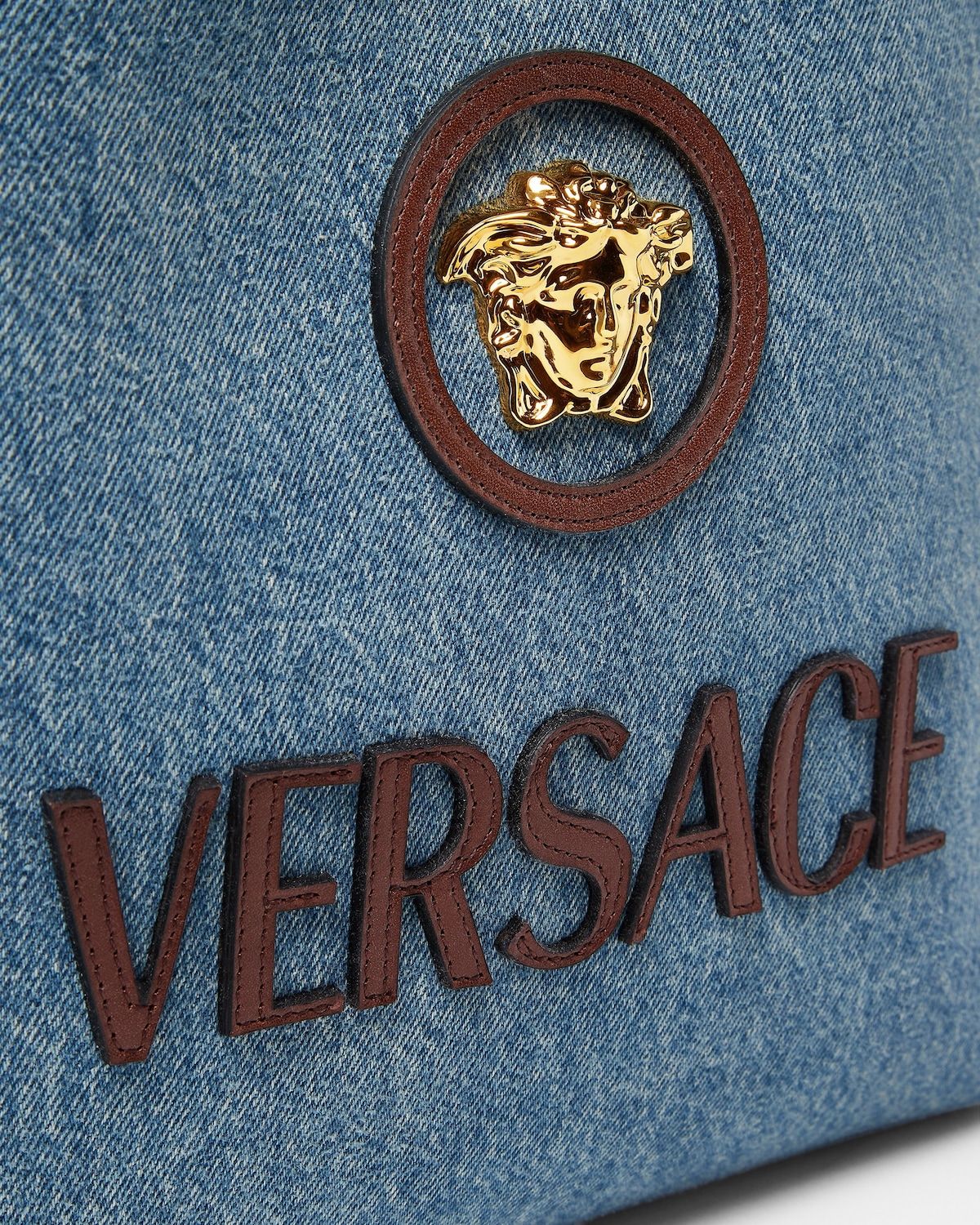  Túi Nữ Versace La Medusa Denim Tote 'Blue' 