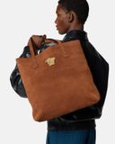  Túi Nữ Versace La Medusa Suede Tote 'Brown' 
