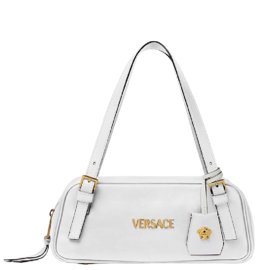  Túi Nữ Versace Tag Nappa Bowling Bag 'White' 