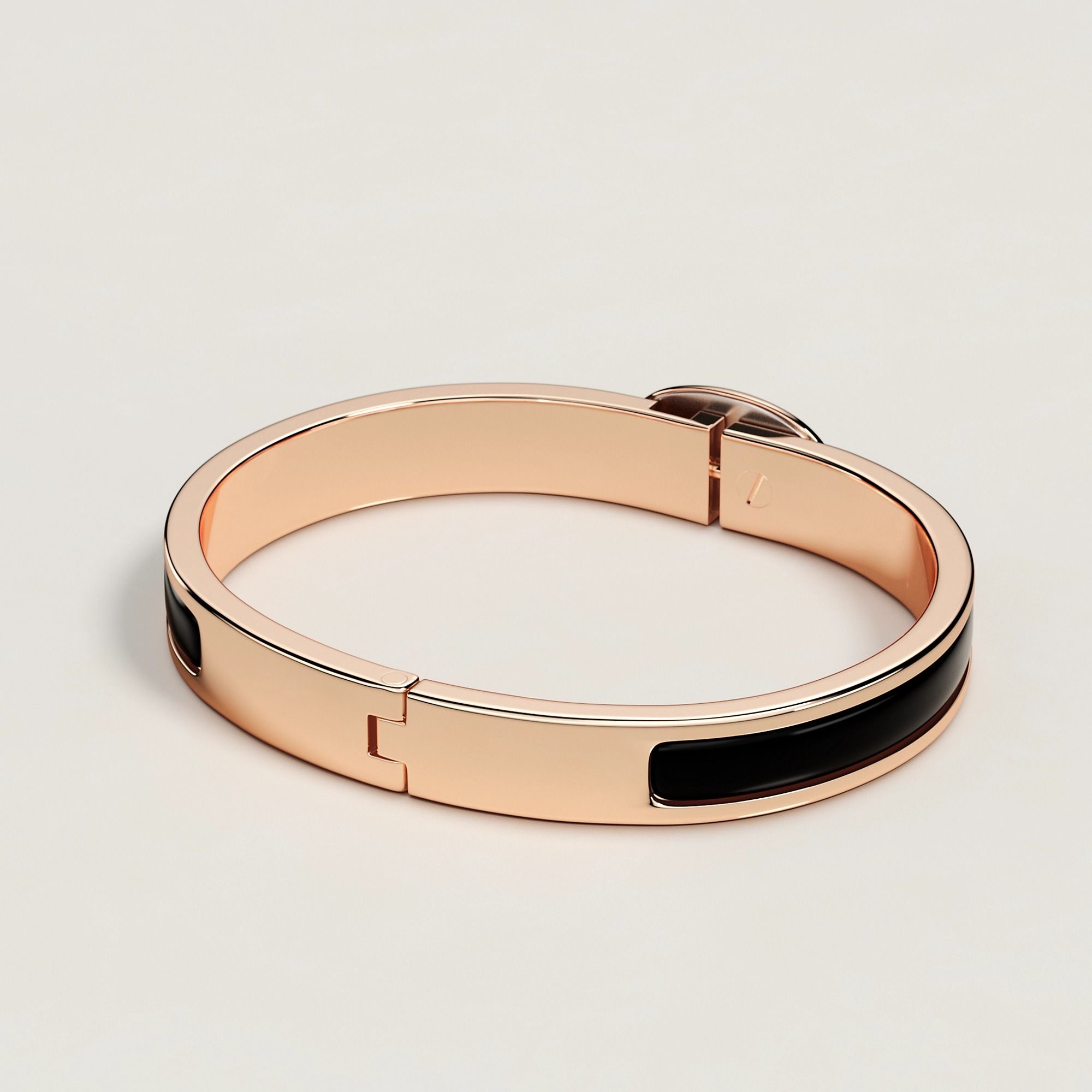  Vòng Tay Nữ Hermes Mini Clic Chaine d'Ancre 'Noir' 