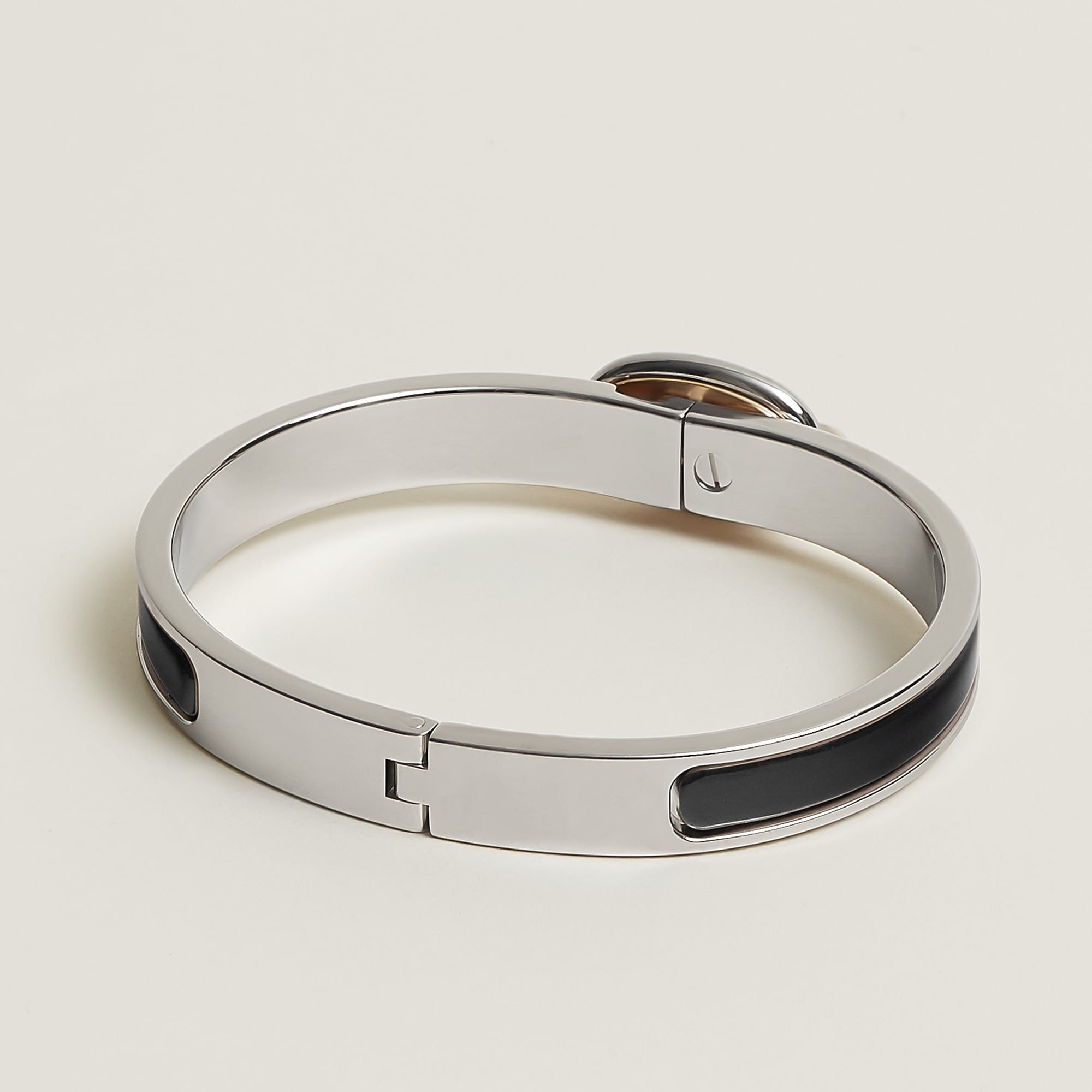  Vòng Tay Nữ Hermes Mini Clic Chaine d'Ancre 'Noir' 