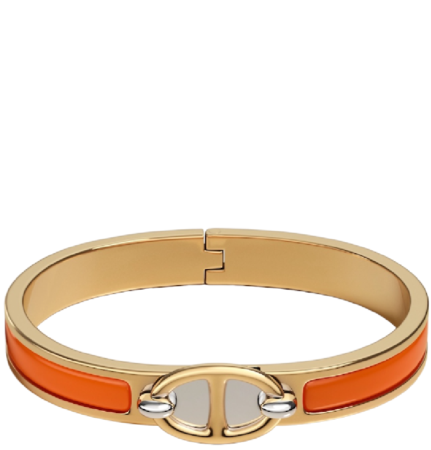  Vòng Tay Nữ Hermes Mini Clic Chaine d'Ancre 'Orange' 