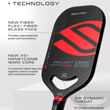  Vợt Pickleball Selkirk LABS Project 005 Invikta 16mm 'Black Red' 