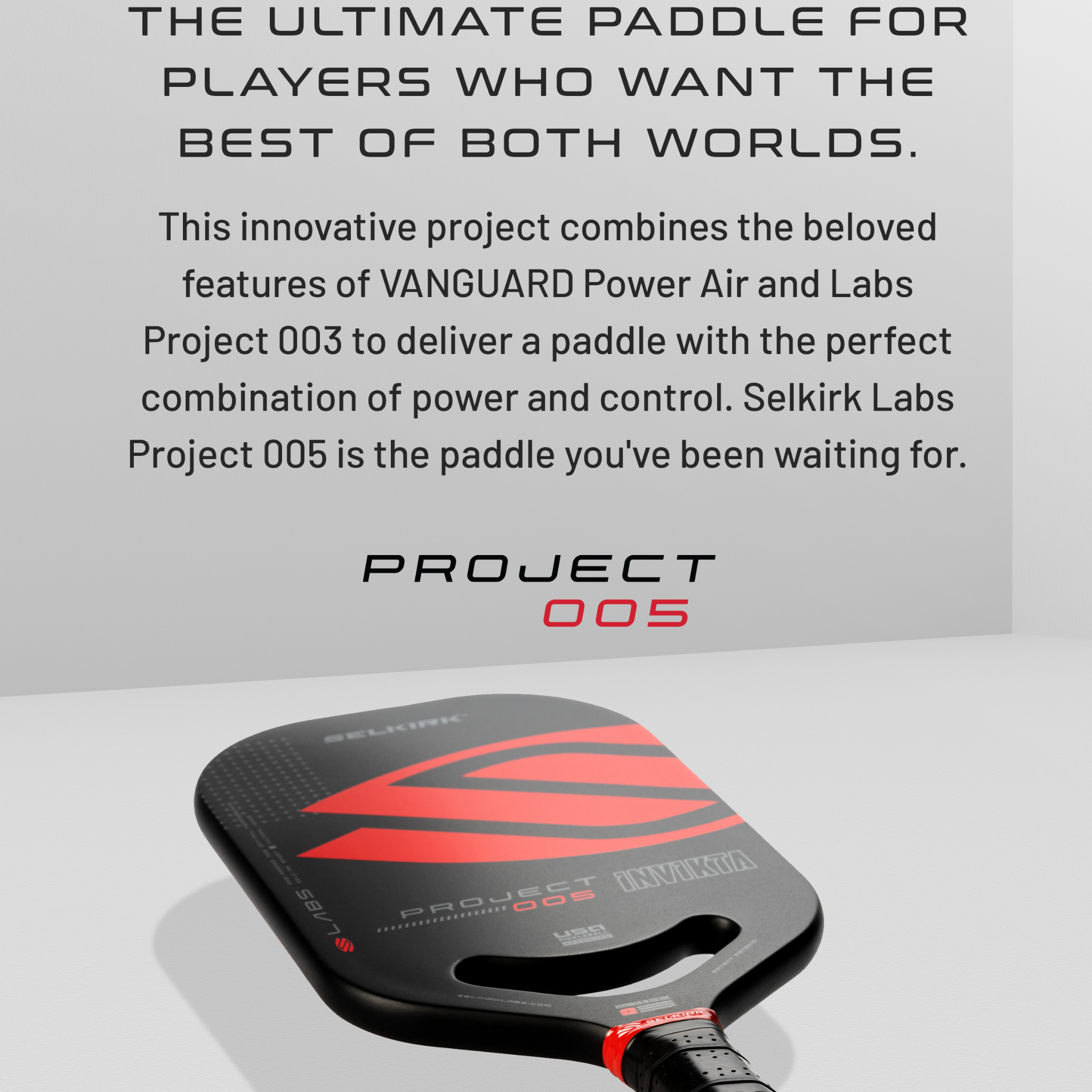  Vợt Pickleball Selkirk LABS Project 005 Invikta 16mm 'Black Red' 