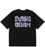  Áo Evisu Fabric Mix Patchwork Seagull T-Shirt 'Black' 