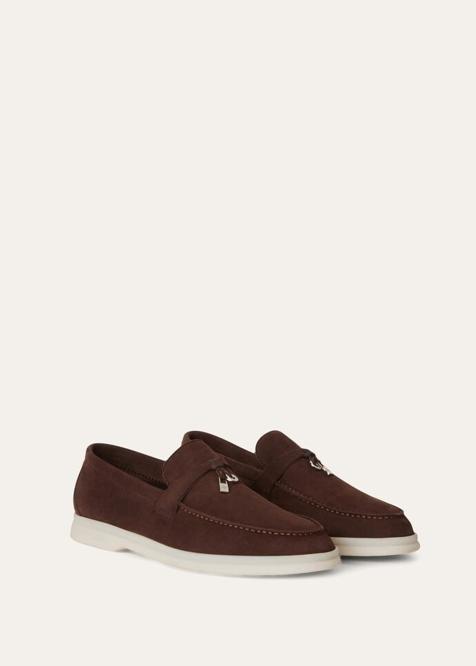  Giày Nữ Loro Piana Summer Charms Walk Loafer 'Chocolate' 