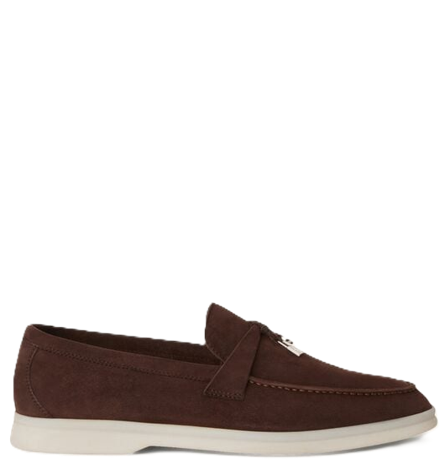  Giày Nữ Loro Piana Summer Charms Walk Loafer 'Chocolate' 