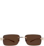  Kính Nam Gucci Endura Rectangular Sunglasses 'Gold' 