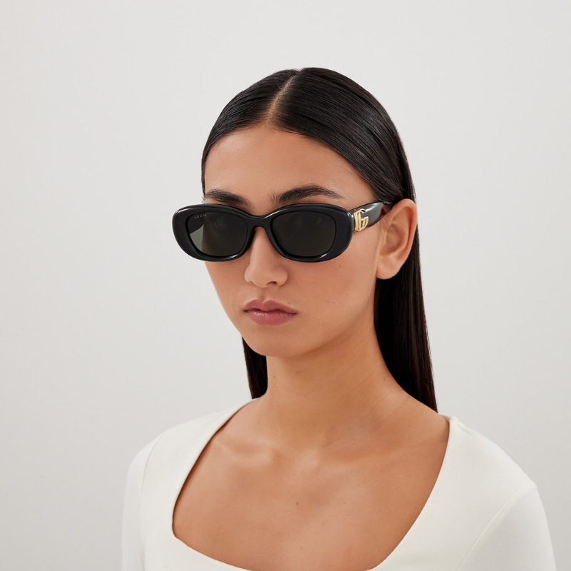  Kính Nữ Gucci Sunglasses 'Black' 