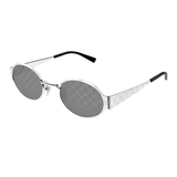  Kính Nữ Gucci Oval Sunglasses 'Silver' 