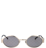  Kính Nữ Gucci Oval Sunglasses 'Silver' 