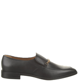  Giày Nam Gucci Leather Chain-Link Accents Dress Loafers 'Black' 
