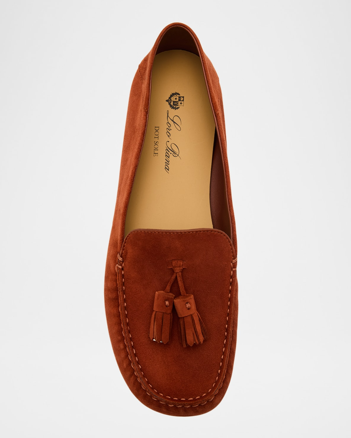 Giày Nữ Loro Piana Suede Tassel Moccasin Loafers 'Brown' 