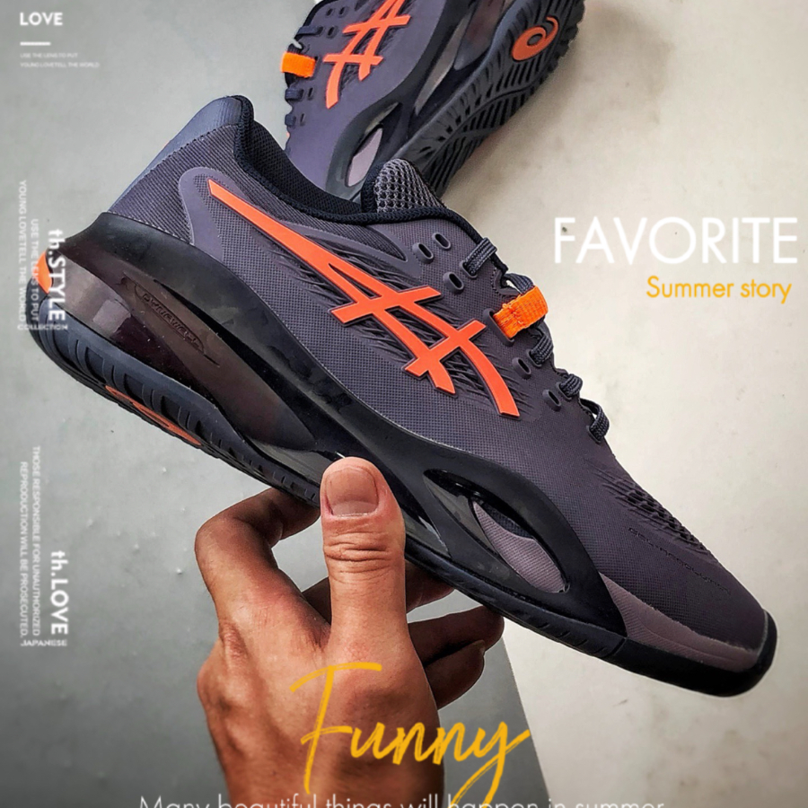  Giày Asics Gel Resolution X 'Greyish Purple Nova Orange' 