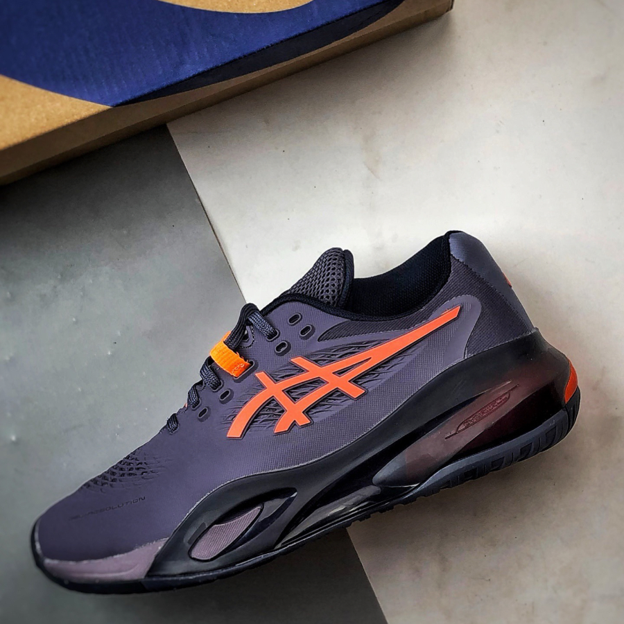  Giày Asics Gel Resolution X 'Greyish Purple Nova Orange' 