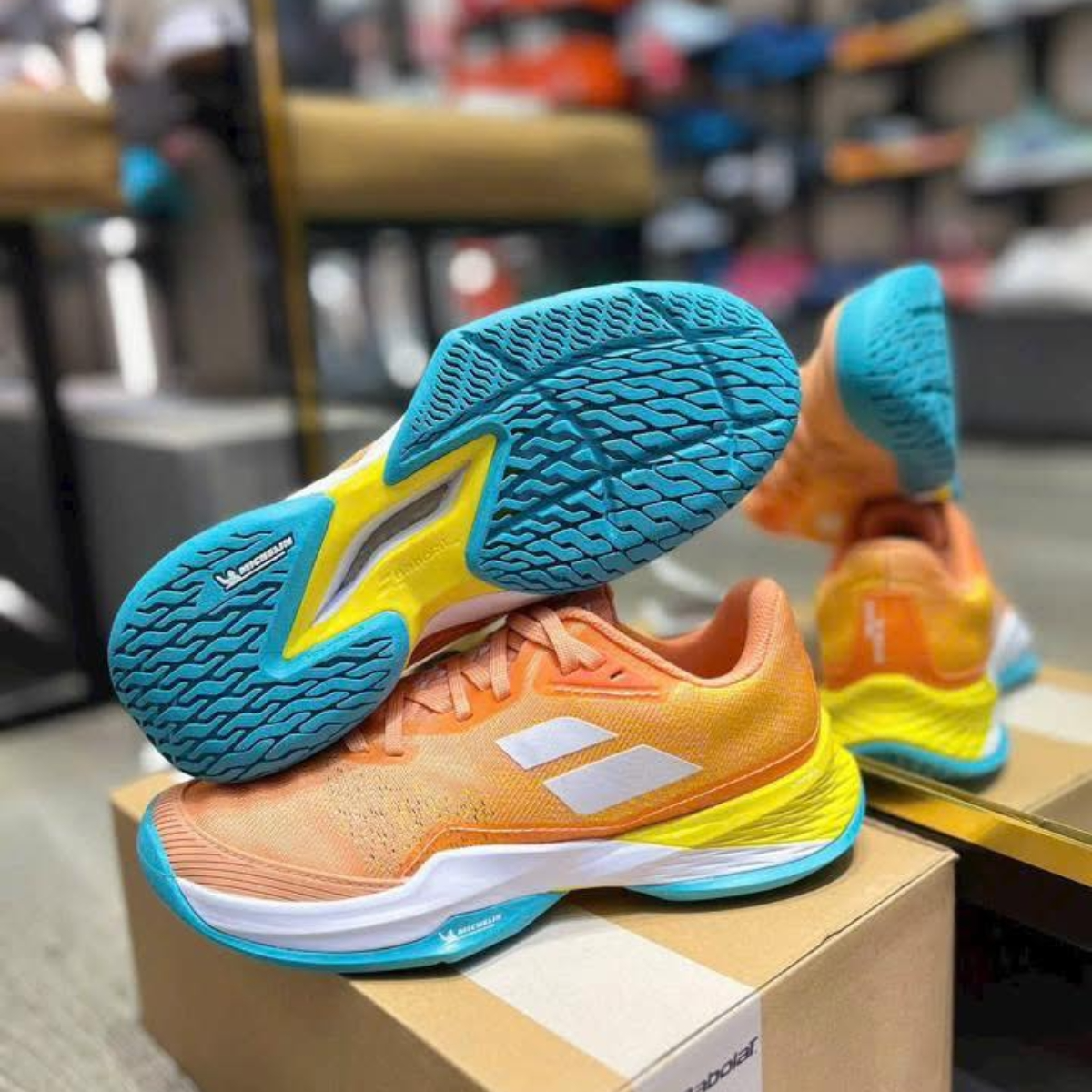  Giày Babolat Jet Mach III 'Clay Coral Gold' 
