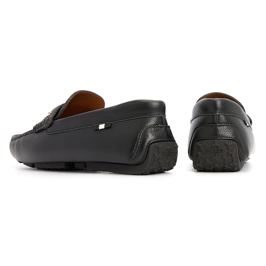  Giày Bally Pablon Pebbled Leather Loafers 'Black' 