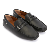  Giày Bally Pablon Pebbled Leather Loafers 'Black' 