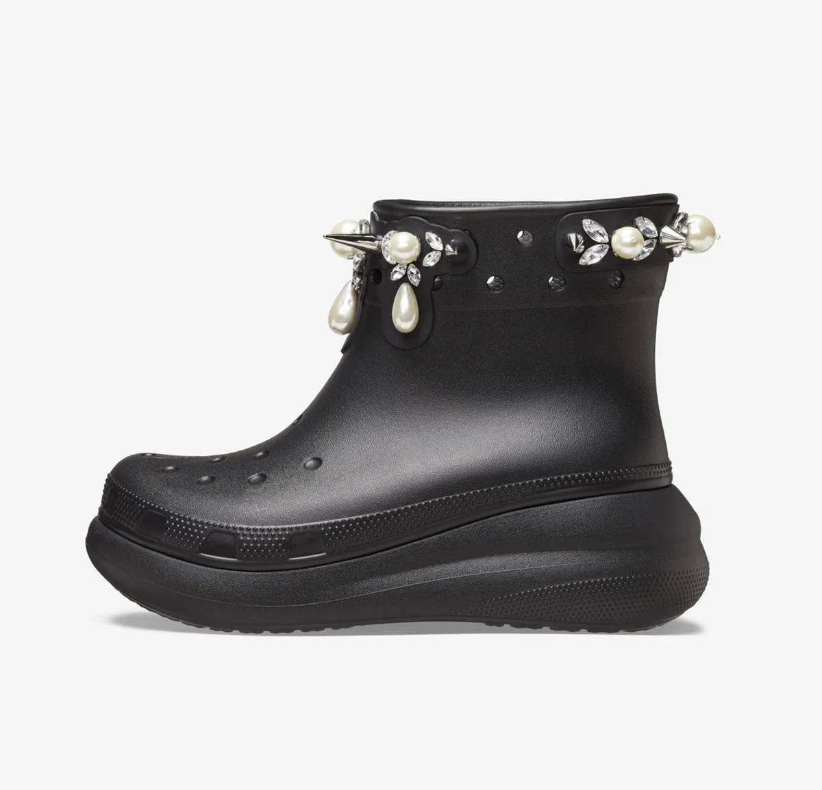  Giày Crocs Crush Boot x Simone Rocha ‘Black’ 