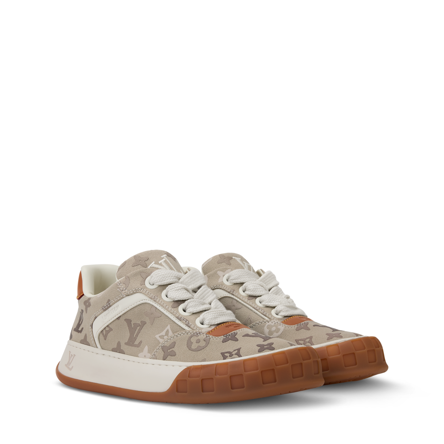  Giày Louis Vuitton LV Tilted Trainers 'Beige' 