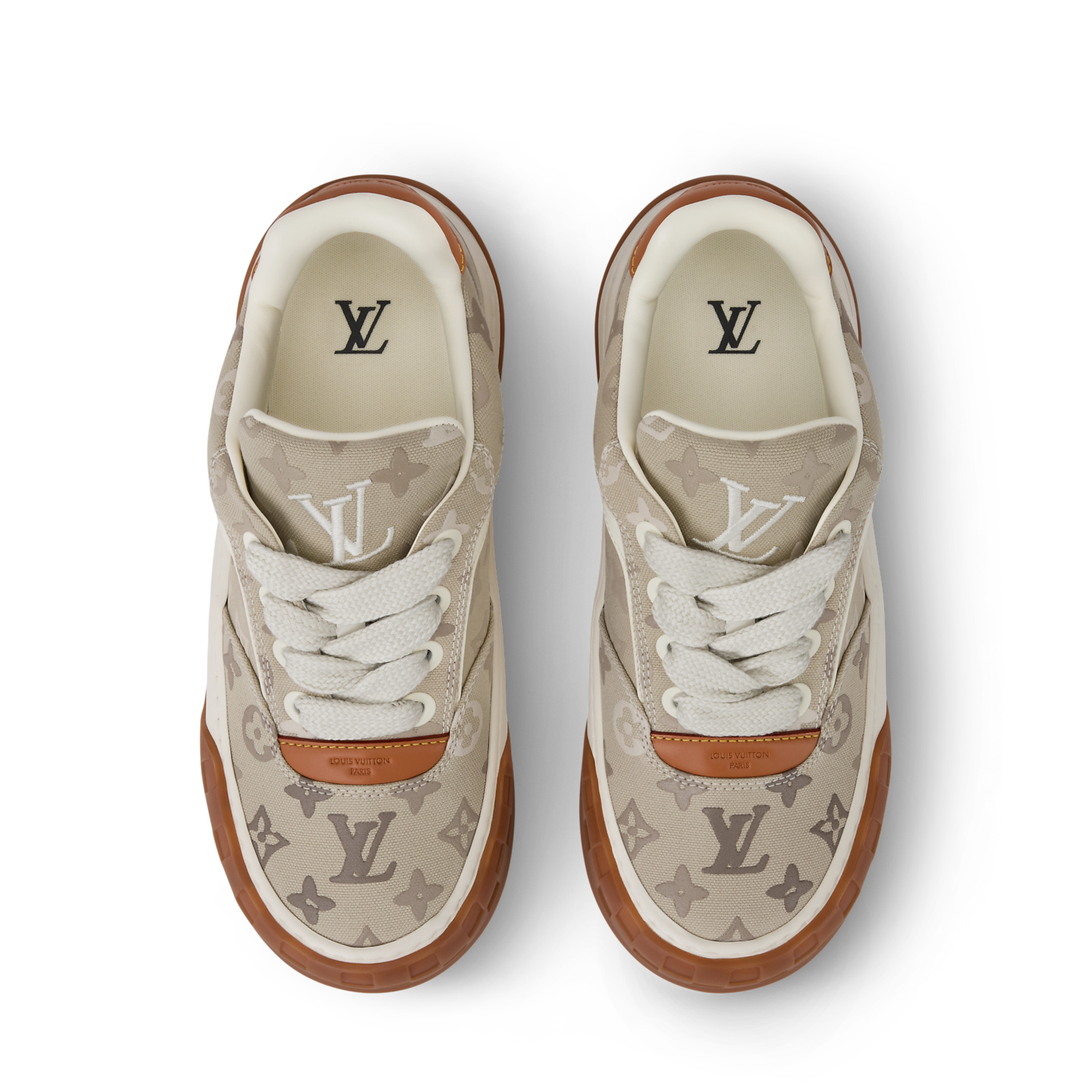  Giày Louis Vuitton LV Tilted Trainers 'Beige' 