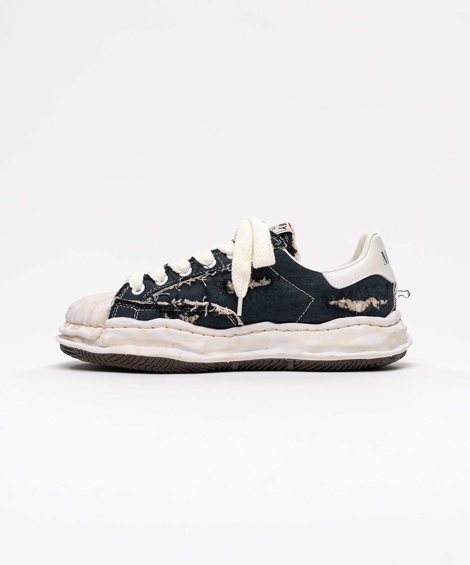  Giày Maison Mihara Yasuhiro Blakey OG Sole Ripped Overdye 'Black' 