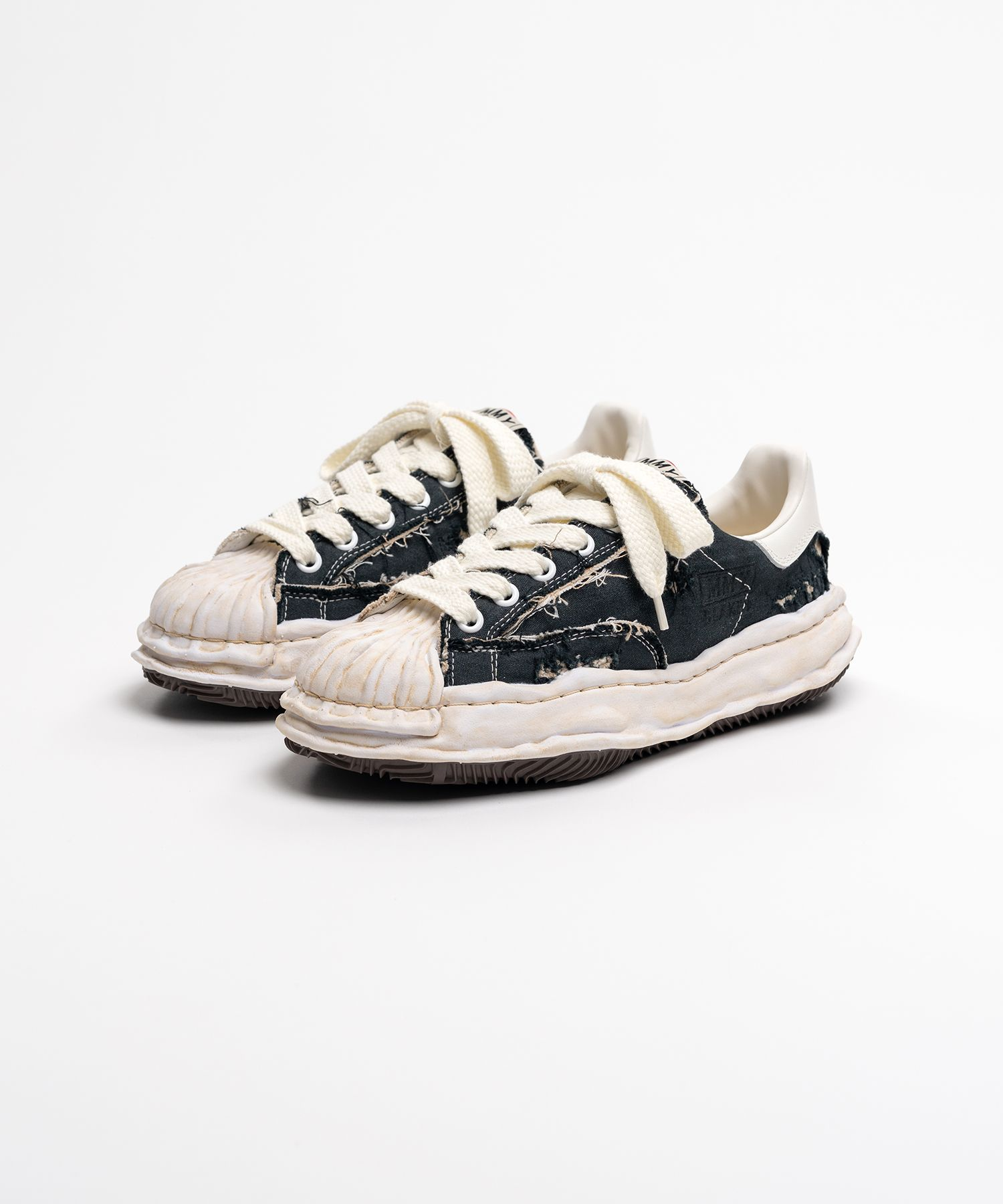  Giày Maison Mihara Yasuhiro Blakey OG Sole Ripped Overdye 'Black' 