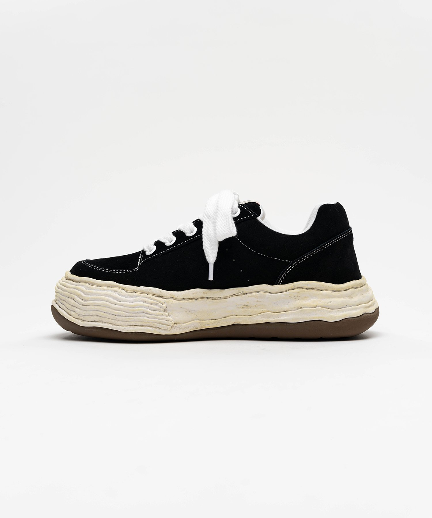  Giày Maison Mihara Yasuhiro Oliver OG Distressed Sole 'Black White' 