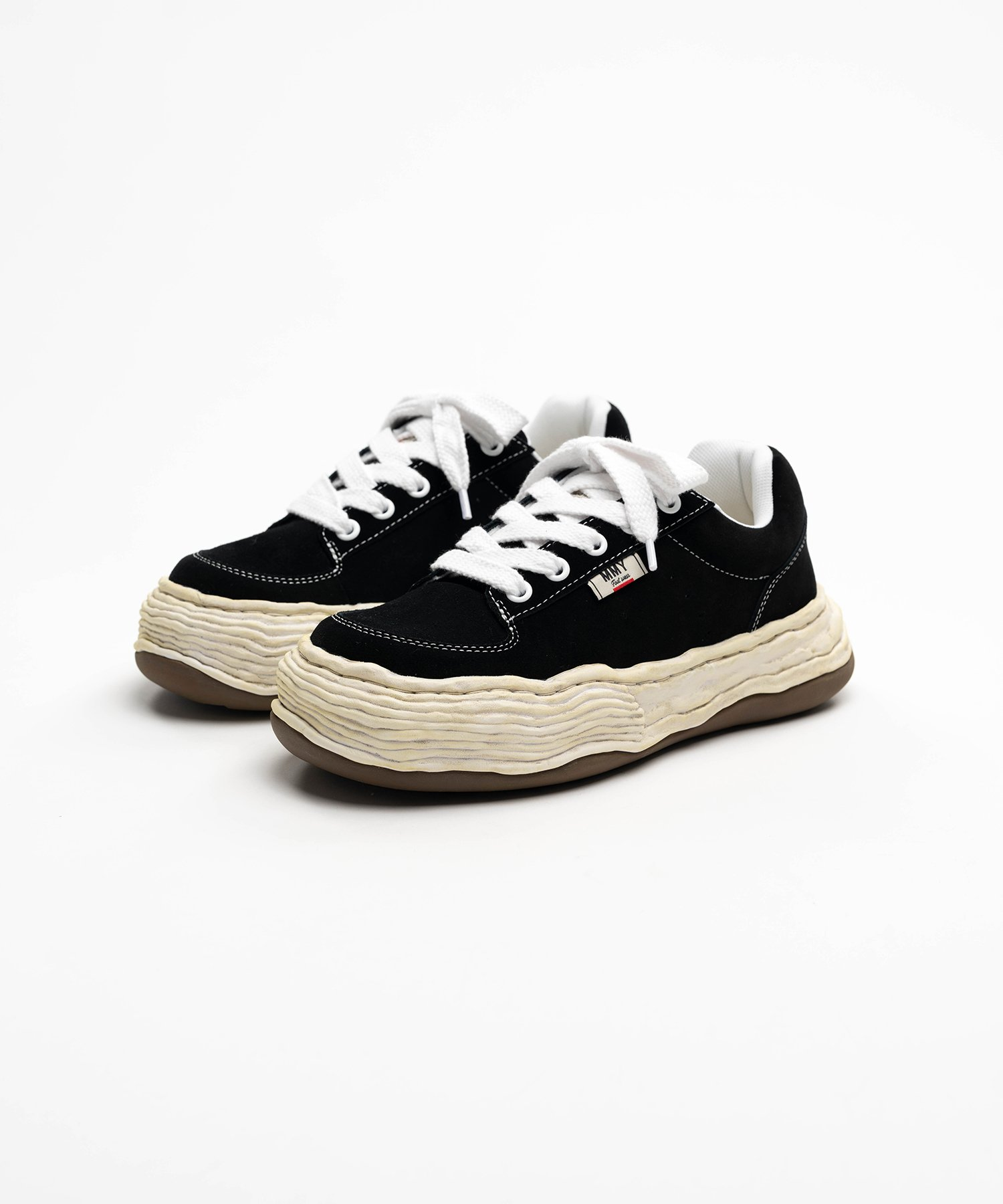  Giày Maison Mihara Yasuhiro Oliver OG Distressed Sole 'Black White' 