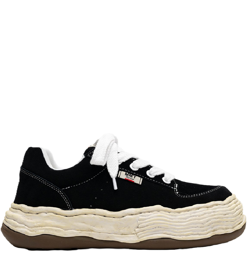  Giày Maison Mihara Yasuhiro Oliver OG Distressed Sole 'Black White' 